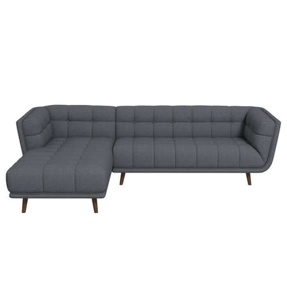 Addison Tufted Fabric L Shape Sectional Chaise Sofa 102.5" (2 Color Options)