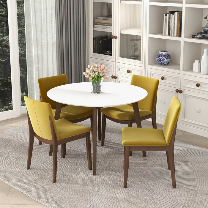 Alina MCM Solid Wood Round Dining Table 43" (2 Colors)