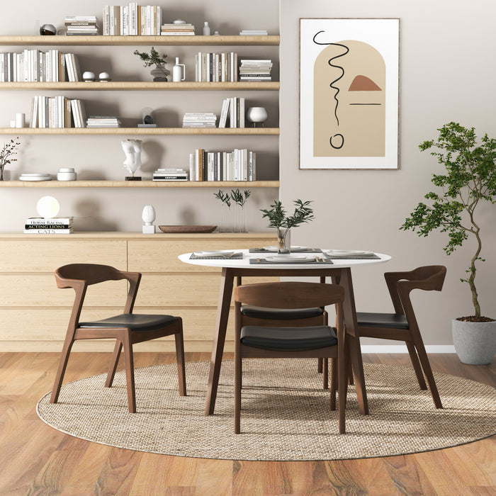 Alina MCM Solid Wood Round Dining Table 43" (2 Colors)