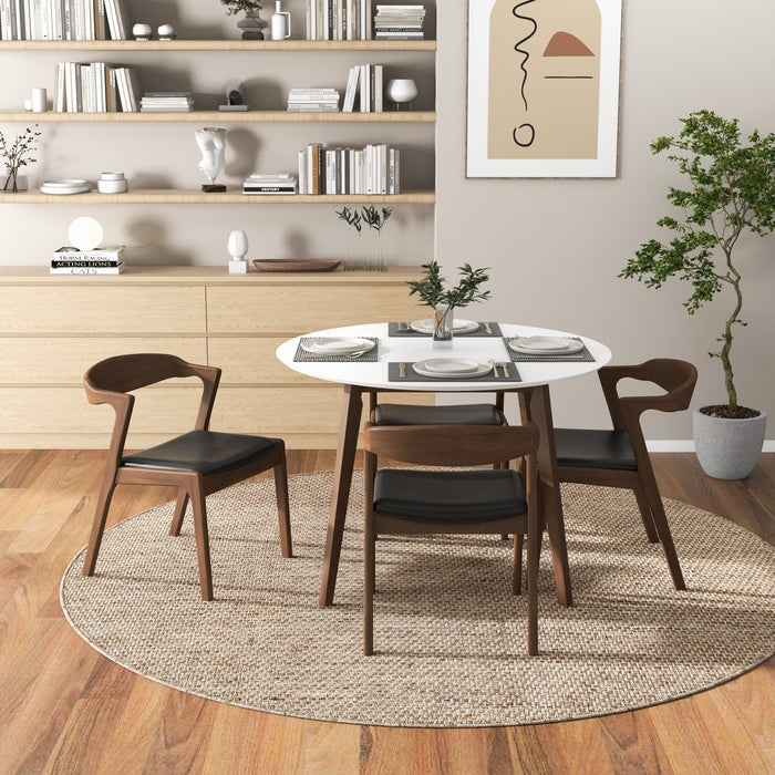 Mesa de comedor redonda 'Alana' - Madera maciza 