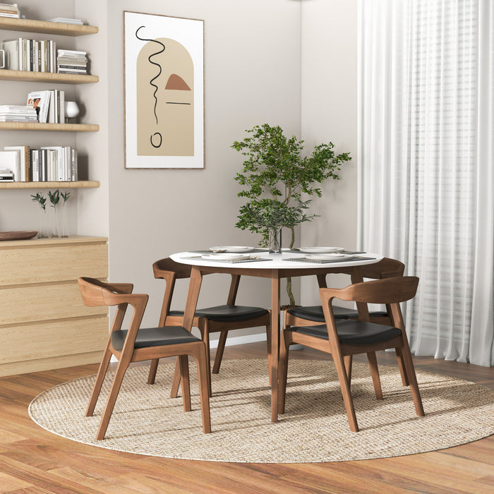 Alina MCM Solid Wood Round Dining Table 43" (2 Colors)