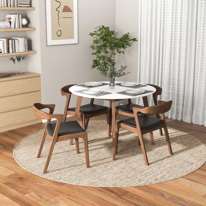 Alina MCM Solid Wood Round Dining Table 43" (2 Colors)