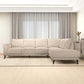 Amara MCM Sectional Chaise Sofa in Cream 120"