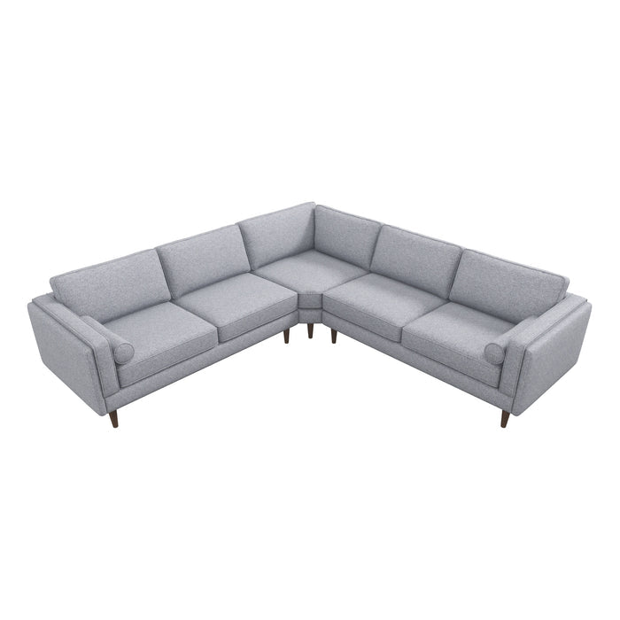 Amber MCM Corner Fabric Sectional Sofa 103" (5 Colors)