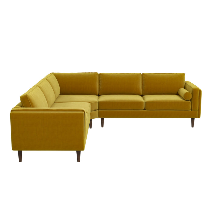 Amber MCM Corner Fabric Sectional Sofa 103" (5 Colors)