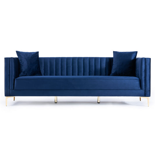 Angelina MCM Channel Tufted Sofa 84" (6 Colors)