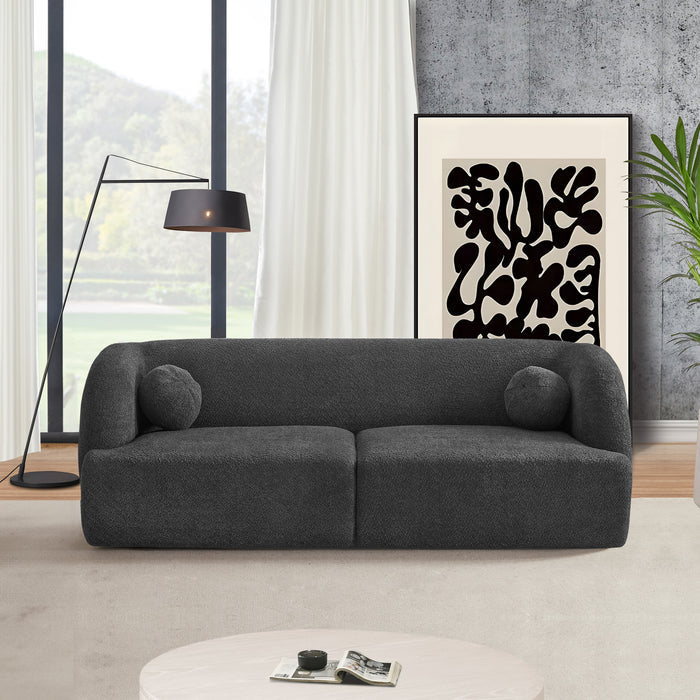 Anna Modern Boucle Fabric Sofa 87"