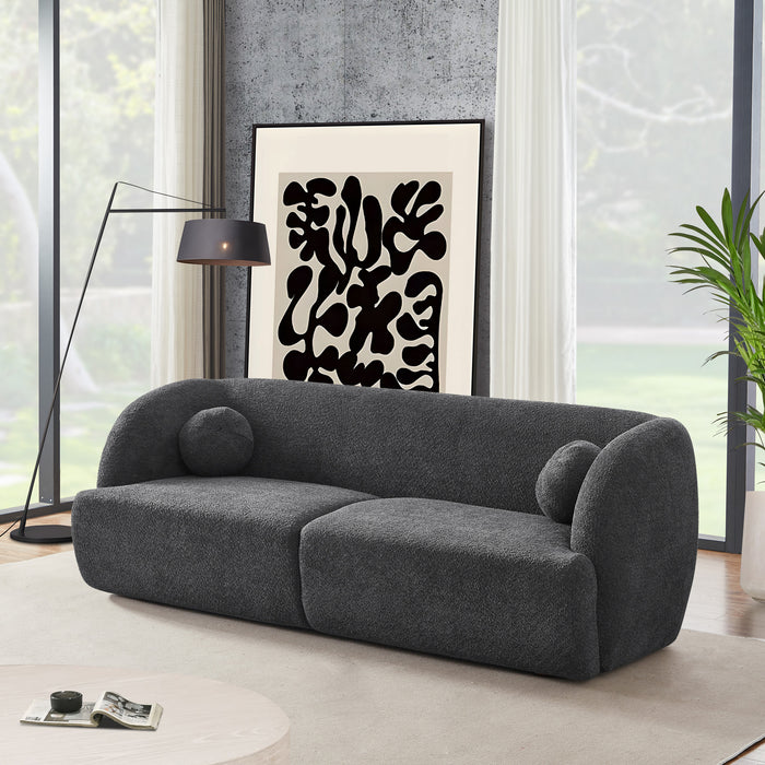 Anna Modern Boucle Fabric Sofa 87"