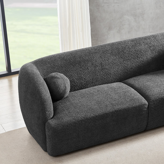 Anna Modern Boucle Fabric Sofa 87"