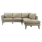 Benson Leather L Shape Sectional Chaise Lounge Sofa 97"