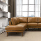 Benson Leather L Shape Sectional Chaise Lounge Sofa 97"