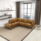 Benson Leather L Shape Sectional Chaise Lounge Sofa 97"