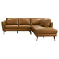 Benson Leather L Shape Sectional Chaise Lounge Sofa 97"