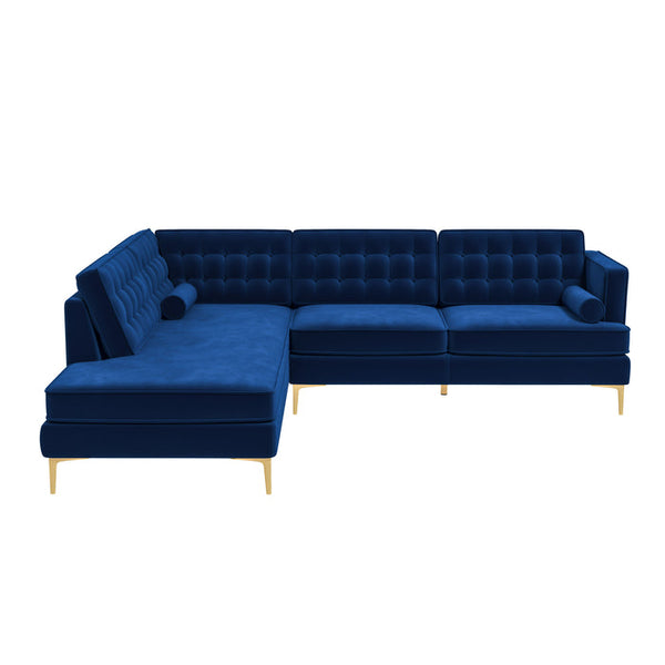 Brooke MCM Tufted Sectional Chaise Sofa 101