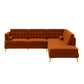 Brooke MCM Tufted Sectional Chaise Sofa 101" (3 Colors)