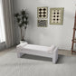 Camden Bench Upholstered in White Boucle Fabric 59"