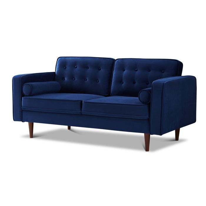 Casey MCM Button Tufted Velvet Loveseat Sofa 65" (5 Colors)