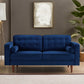 Casey MCM Button Tufted Velvet Loveseat Sofa 65" (5 Colors)