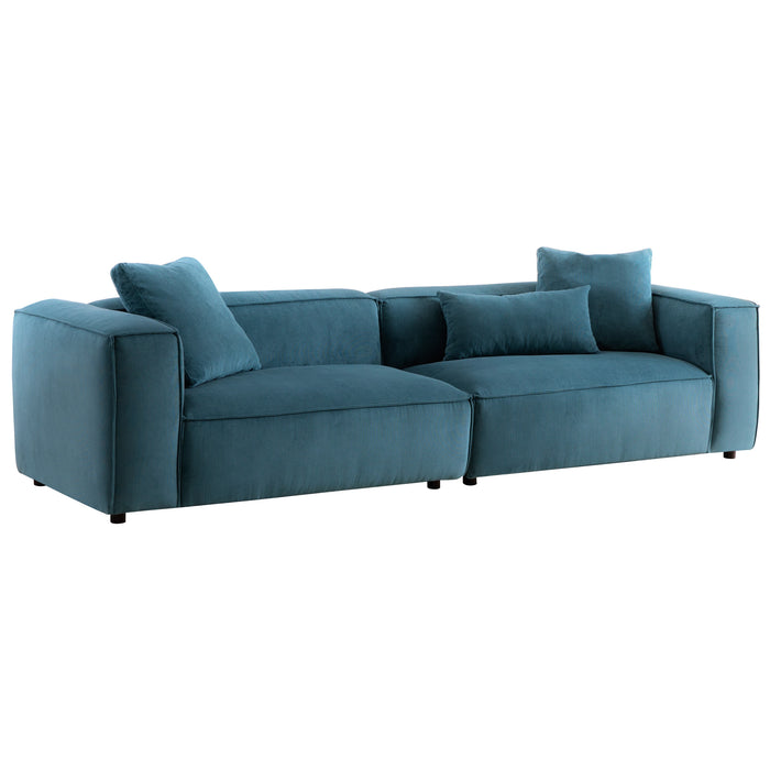 Conner Modular Low Profile Corduroy Fabric Sofa 110" (3 Colors)