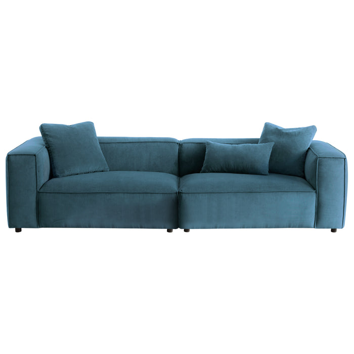 Conner Modular Low Profile Corduroy Fabric Sofa 110" (3 Colors)