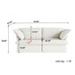 Modular Cloud Comfort Sectional Sofa in Beige or White - Sections Sold Individually - Revel Sofa 