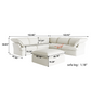 Modular Cloud Comfort Sectional Sofa in Beige or White - Sections Sold Individually - Revel Sofa 