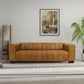 Dixon Channel Tufted Genuine Buffalo Leather Sofa 93"