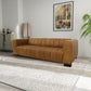 Dixon Channel Tufted Genuine Buffalo Leather Sofa 93"