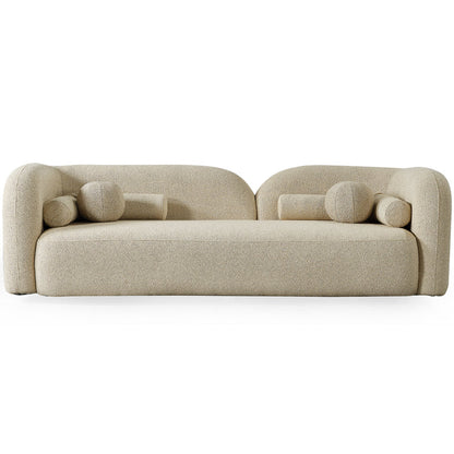 Donna Modern Minimalist Curved Boucle Sofa 93" (3 Colors)