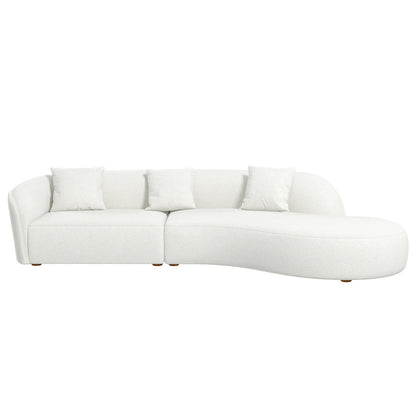 Elijah Japandi Style Curvy Sectional Sofa