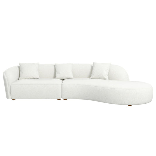 Elijah Japandi Style Curvy Sectional Sofa