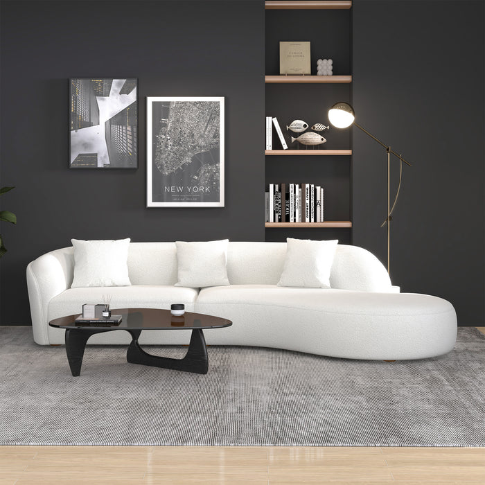 Elijah Japandi Style Curvy Sectional Sofa