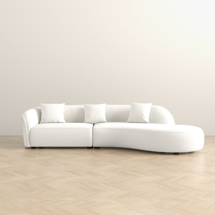 Elijah Japandi Style Curvy Sectional Sofa