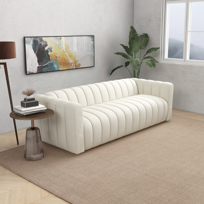 Elrosa MCM Channel Tufted Boucle Sofa 88" (2 Colors)