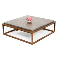 Square Concrete Top & Metal Frame Coffee Table 44