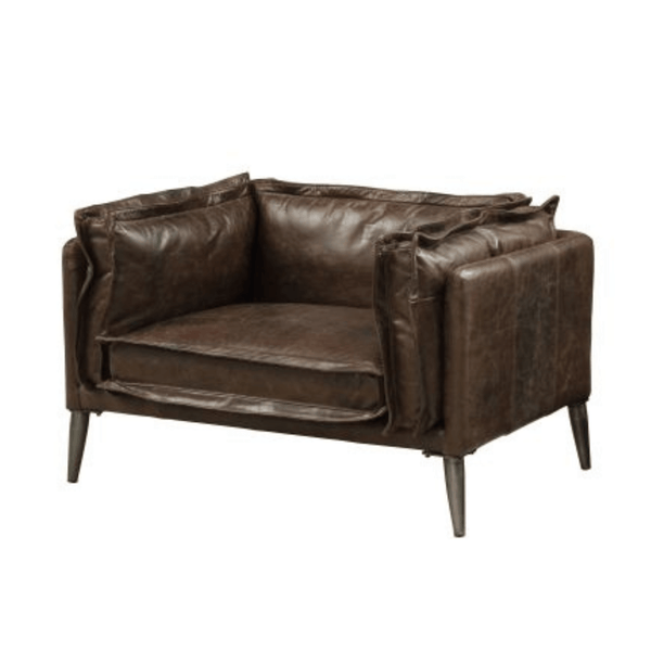 Porchester MCM Top Grain Leather Lounge Chair