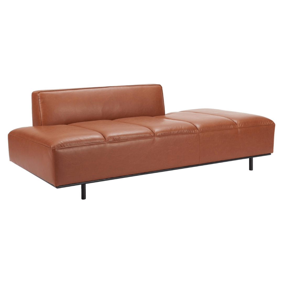 Confection Faux Leather Sofa Couch Day Bed 79" - Revel Sofa 