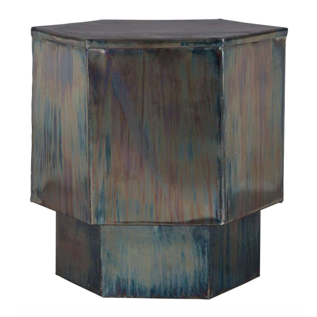 Mikah Metal Side Accent End Table - Multicolor - Revel Sofa 