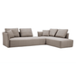 Gray Polyester Fabric Modular 2pc. Sectional Sofa And Chaise - Revel Sofa 