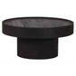 Watson Round Minimalist Wood Center Coffee Table, Black - Revel Sofa 