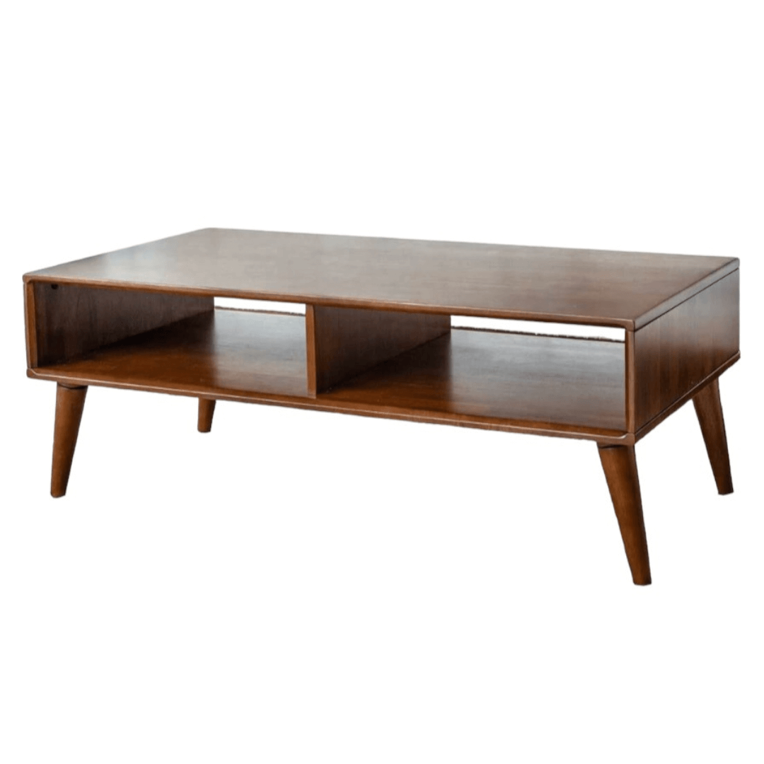 Hazel MCM Style Walnut Wood Coffee Table - Revel Sofa 