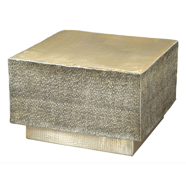 Mono Metallic Center Cubic Coffee Table in Gold - Revel Sofa 