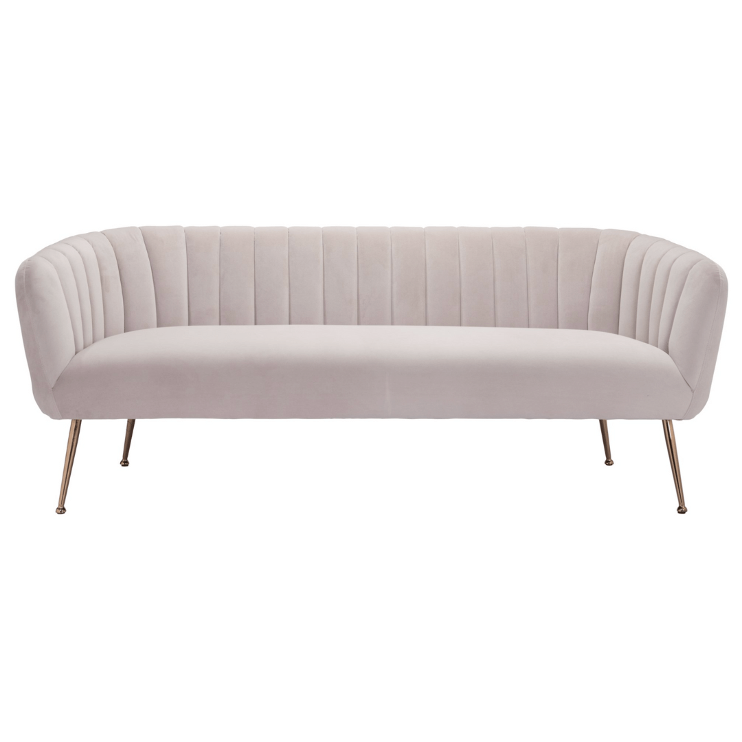 Deco Luxury Sofa in Color Beige or Gray 70” - Revel Sofa 