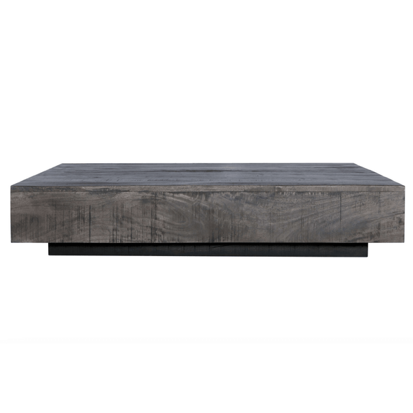 Charcoal Finish Solid Wood Low Profile Square Coffee Table 47 - Revel Sofa 