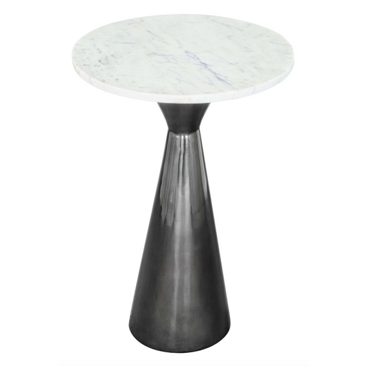 Tim Modern Accent End Table in White & Black - Revel Sofa 