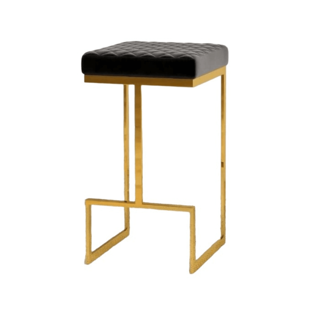 Joel Glam Upholstered Square Bar Counter Stool - Revel Sofa 