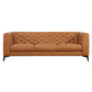Fargo MCM Styled Tufted Leather Sofa Couch 90"