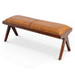 Chad Genuine Leather Solid Wood Bench 47"