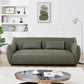 Hughes Modern Olive Green Genuine Leather Sofa 88"