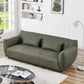 Hughes Modern Olive Green Genuine Leather Sofa 88"